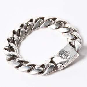 極美品 CHROME HEARTS クロムハーツ CLSC LRG3 CHX ラージボックスID クラシックチェーン ブレスレット 15リンク 重量約108.54g 中古 4a007352