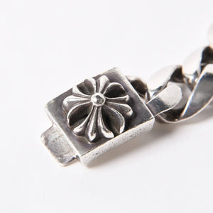 極美品 CHROME HEARTS クロムハーツ CLSC LRG3 CHX ラージボックスID クラシックチェーン ブレスレット 15リンク 重量約108.54g 中古 4a007352