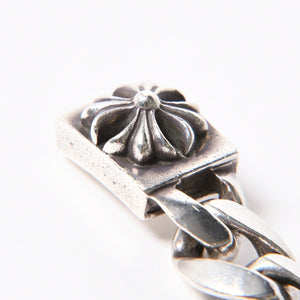 極美品 CHROME HEARTS クロムハーツ CLSC LRG3 CHX ラージボックスID クラシックチェーン ブレスレット 15リンク 重量約108.54g 中古 4a007352