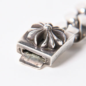 極美品 CHROME HEARTS クロムハーツ CLSC LRG3 CHX ラージボックスID クラシックチェーン ブレスレット 15リンク 重量約108.54g 中古 4a007352