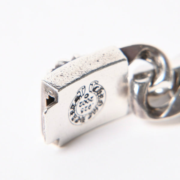 極美品 CHROME HEARTS クロムハーツ CLSC LRG3 CHX ラージボックスID クラシックチェーン ブレスレット 15リンク 重量約108.54g 中古 4a007352