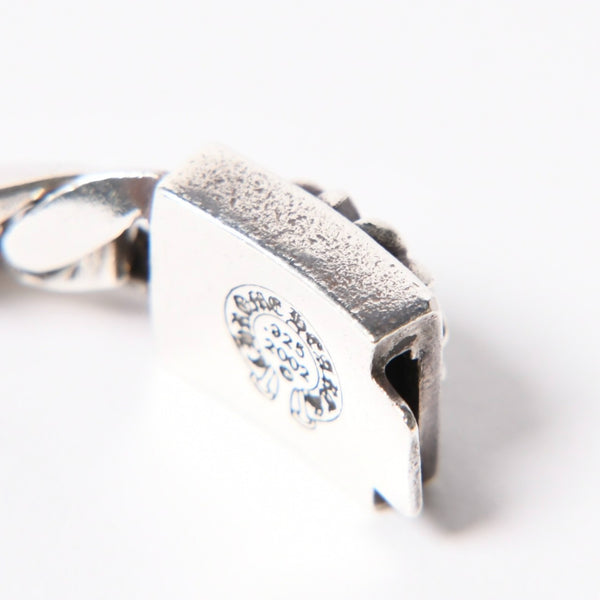 極美品 CHROME HEARTS クロムハーツ CLSC LRG3 CHX ラージボックスID クラシックチェーン ブレスレット 15リンク 重量約108.54g 中古 4a007352