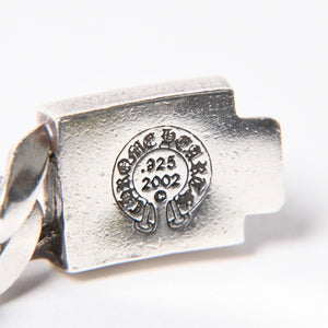 極美品 CHROME HEARTS クロムハーツ CLSC LRG3 CHX ラージボックスID クラシックチェーン ブレスレット 15リンク 重量約108.54g 中古 4a007352
