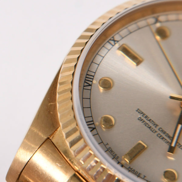 極美品 ROLEX ロレックス デイデイト36 腕時計 重量約131.61g 18038 18KYG AT シルバーピンボール文字盤 中古 4a007338
