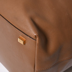 THE ROW ザロウ Backpack 11 バックパック ハンドバッグ 2way レザー ブラウン カーフレザー ゴールド金具 美品 中古 4a006921