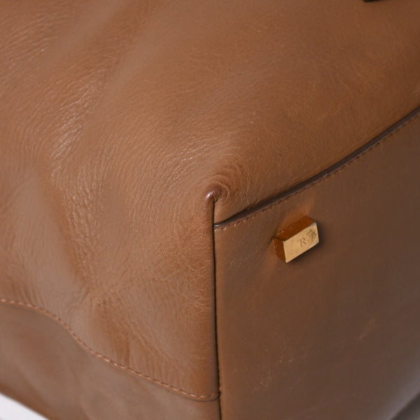 THE ROW ザロウ Backpack 11 バックパック ハンドバッグ 2way レザー ブラウン カーフレザー ゴールド金具 美品 中古 4a006921