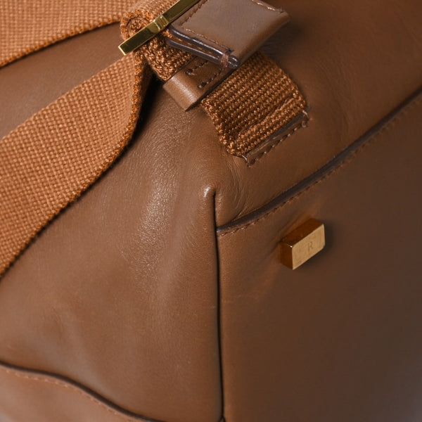 THE ROW ザロウ Backpack 11 バックパック ハンドバッグ 2way レザー ブラウン カーフレザー ゴールド金具 美品 中古 4a006921