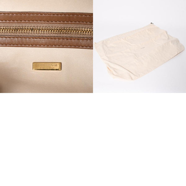 THE ROW ザロウ Backpack 11 バックパック ハンドバッグ 2way レザー ブラウン カーフレザー ゴールド金具 美品 中古 4a006921