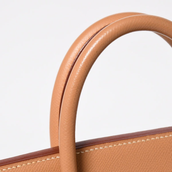 極美品 HERMES エルメス オータクロア32 ハンドバッグ □B刻印 ナチュラル クシュベル ゴールド金具 内縫い 1998年製 中古 4a008199