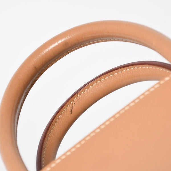 極美品 HERMES エルメス オータクロア32 ハンドバッグ □B刻印 ナチュラル クシュベル ゴールド金具 内縫い 1998年製 中古 4a008199