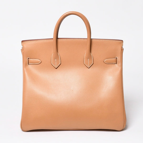 極美品 HERMES エルメス オータクロア32 ハンドバッグ □B刻印 ナチュラル クシュベル ゴールド金具 内縫い 1998年製 中古 4a008199