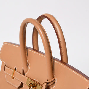 極美品 HERMES エルメス オータクロア32 ハンドバッグ □B刻印 ナチュラル クシュベル ゴールド金具 内縫い 1998年製 中古 4a008199