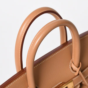 極美品 HERMES エルメス オータクロア32 ハンドバッグ □B刻印 ナチュラル クシュベル ゴールド金具 内縫い 1998年製 中古 4a008199