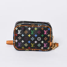 画像をギャラリービューアに読み込む, 極美品 LOUIS VUITTON ルイヴィトン ポーチ トゥルース ワピティ ポーチ M58034 モノグラム マルチカラー ブラック 村上隆 中古 4a000351