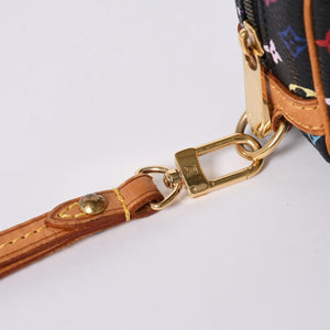 極美品 LOUIS VUITTON ルイヴィトン ポーチ トゥルース ワピティ ポーチ M58034 モノグラム マルチカラー ブラック 村上隆 中古 4a000351