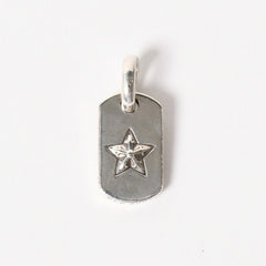 極美品 CHROME HEARTS クロムハーツ DT TNY STAR タイニースター ドッグタグ ペンダントトップ 重量約3.43g シルバー925 中古 4a005377