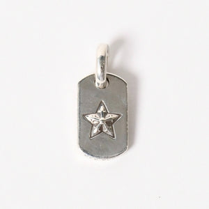 極美品 CHROME HEARTS クロムハーツ DT TNY STAR タイニースター ドッグタグ ペンダントトップ 重量約3.43g シルバー925 中古 4a005377