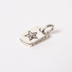 極美品 CHROME HEARTS クロムハーツ DT TNY STAR タイニースター ドッグタグ ペンダントトップ 重量約3.43g シルバー925 中古 4a005377