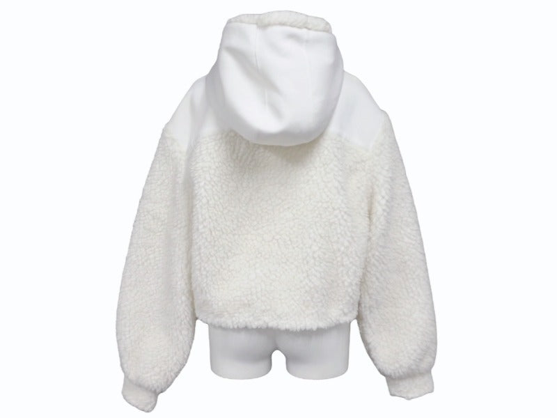 PRADA SPORTS 22AW Cropped Double Fleece Jacket Size XS White Good Condition Used 4b008311