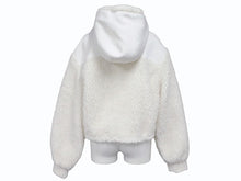 Load image into Gallery viewer, PRADA SPORTS プラダスポーツ 22AW Cropped Double Fleece Jacket ダブルフリースジャケット サイズXS ホワイト 美品 中古 4b008311