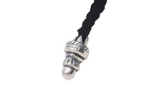 画像をギャラリービューアに読み込む, CHROME HEARTS クロムハーツ ボロチップ レザーブレード ネックレス 全長約100cm 重量約19.0g シルバー925 レザー 美品 中古 4b000001