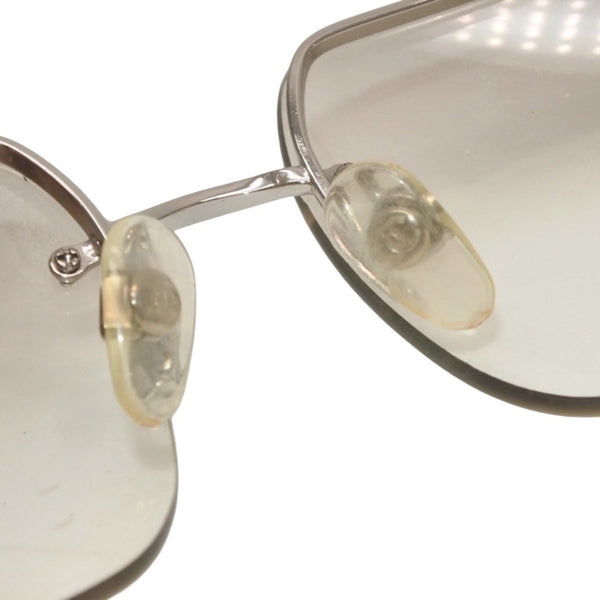 CHANEL Rimless Sunglasses Eyewear 4092-B 506785 Coco Mark Silver Good Condition Used 4a000003