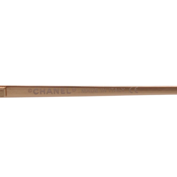 CHANEL シャネル リムレス サングラス アイウェア 4017-D C125/7F ライトストーン ココマーク ブラウン 美品 中古 4a000002
