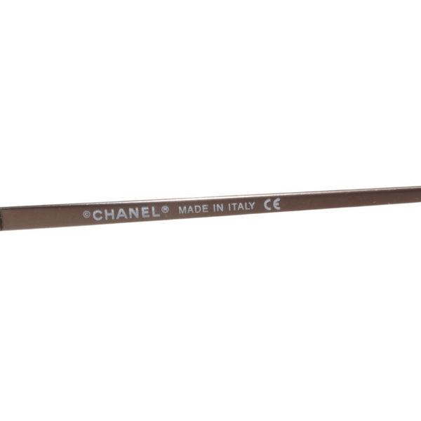 CHANEL Rimless Sunglasses Eyewear 4002 c.116/75 Coco Mark Brown Gold Good Condition Used 4a000014