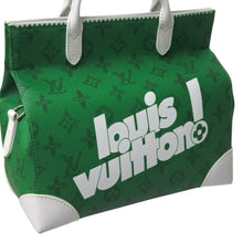 Load image into Gallery viewer, LOUIS VUITTON ルイヴィトン エブリデイLV リッターバッグ ハンドバッグ 2021AW M80815 IC グリーン ホワイト 美品 中古 4b000010