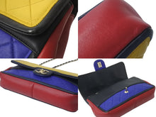 Load image into Gallery viewer, CHANEL シャネル マトラッセ チェーンショルダーバッグ ココマーク モンドリアンカラー ラムスキン 17番台 ゴールド金具 美品 中古 4b000014