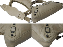 画像をギャラリービューアに読み込む, BALENCIAGA バレンシアガ ザ ファースト ハンドバッグ ショルダーバッグ 103208 2WAY レザーベージュ 美品 中古 4b000016