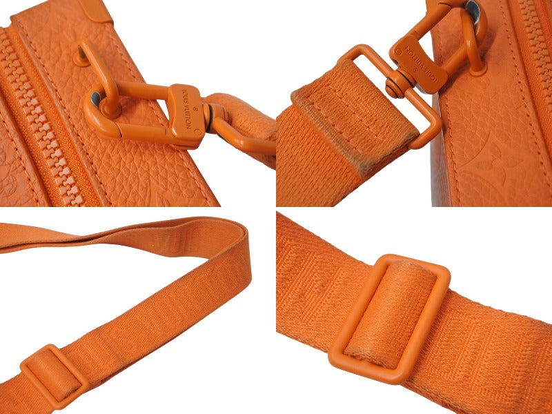 LOUIS VUITTON ルイヴィトン ハンドル ソフトトランク ショルダーバッグ M20956 トリヨンレザー オレンジ 美品 中古 4b000019