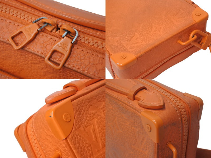 LOUIS VUITTON ルイヴィトン ハンドル ソフトトランク ショルダーバッグ M20956 トリヨンレザー オレンジ 美品 中古 4b000019