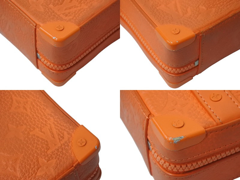 LOUIS VUITTON ルイヴィトン ハンドル ソフトトランク ショルダーバッグ M20956 トリヨンレザー オレンジ 美品 中古 4b000019