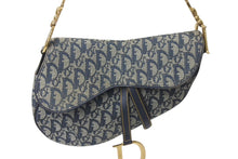 Load image into Gallery viewer, Christian Dior クリスチャンディオール サドルバッグ ワンショルダーバッグ トロッター ネイビー ガリアーノ期 良品 中古 4b000025