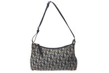 Load image into Gallery viewer, ChristianDior クリスチャンディオール ワンショルダーバッグ トロッター キャンバス レザー ブラック グレー 美品 中古 4b000026