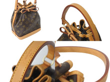 Load image into Gallery viewer, LOUIS VUITTON ルイヴィトン ミニノエ ハンドバッグ M42227 モノグラム PVC レザー ブラウン ゴールド金具 美品 中古 4b000029