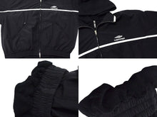 画像をギャラリービューアに読み込む, BALENCIAGA バレンシアガ ブルゾン フードレイヤード ジャケット 773043 コットン ナイロン ブラック ホワイト サイズL 美品 中古 4b000048