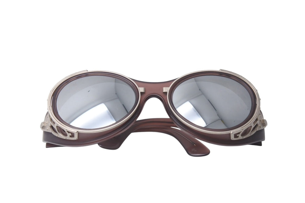 Jean Paul Gaultier ジャンポールゴルチェ ゴーグル 90s サングラス 556-6001 ブラウン 美品 中古 4b000055