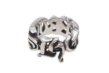 画像をギャラリービューアに読み込む, CHROME HEARTS クロムハーツ LARGE SCRIPT BAND ラージ スクリプトバンドリング 指輪 重量約18.6g サイズ23.5号 美品 中古 4b000056