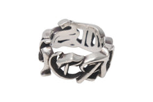 画像をギャラリービューアに読み込む, CHROME HEARTS クロムハーツ LARGE SCRIPT BAND ラージ スクリプトバンドリング 指輪 重量約18.6g サイズ23.5号 美品 中古 4b000056