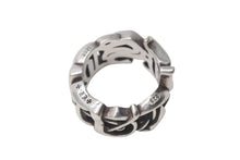画像をギャラリービューアに読み込む, CHROME HEARTS クロムハーツ LARGE SCRIPT BAND ラージ スクリプトバンドリング 指輪 重量約18.6g サイズ23.5号 美品 中古 4b000056