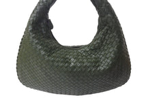 画像をギャラリービューアに読み込む, 極美品 BOTTEGA VENETA ボッテガヴェネタ イントレチャート ホーボー ワンショルダーバッグ B06737234B レザー グリーン 中古 4b000064