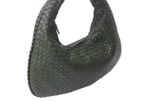 画像をギャラリービューアに読み込む, 極美品 BOTTEGA VENETA ボッテガヴェネタ イントレチャート ホーボー ワンショルダーバッグ B06737234B レザー グリーン 中古 4b000064