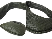 画像をギャラリービューアに読み込む, 極美品 BOTTEGA VENETA ボッテガヴェネタ イントレチャート ホーボー ワンショルダーバッグ B06737234B レザー グリーン 中古 4b000064