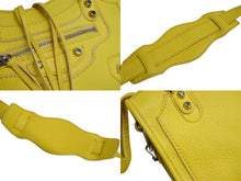 画像をギャラリービューアに読み込む, BALENCIAGA バレンシアガ クラシックミニシティ ショルダーバッグ 300295 イエロー レザー シルバー金具 美品 中古 4b000072