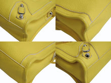 画像をギャラリービューアに読み込む, BALENCIAGA バレンシアガ クラシックミニシティ ショルダーバッグ 300295 イエロー レザー シルバー金具 美品 中古 4b000072