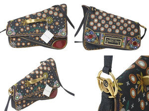 Christian Dior クリスチャンディオール MONTAIGNE CHRIS 1947 モンテーニュクリス 1947 ショルダーバッグ デニム マルチカラー 美品 中古 4b000075