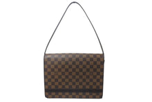 画像をギャラリービューアに読み込む, LOUIS VUITTON ルイヴィトン ダミエ トライベッカ カレ ワンショルダーバッグ N51161 PVC レザー ブラウン 美品 中古 4b000087