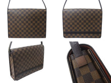 画像をギャラリービューアに読み込む, LOUIS VUITTON ルイヴィトン ダミエ トライベッカ カレ ワンショルダーバッグ N51161 PVC レザー ブラウン 美品 中古 4b000087